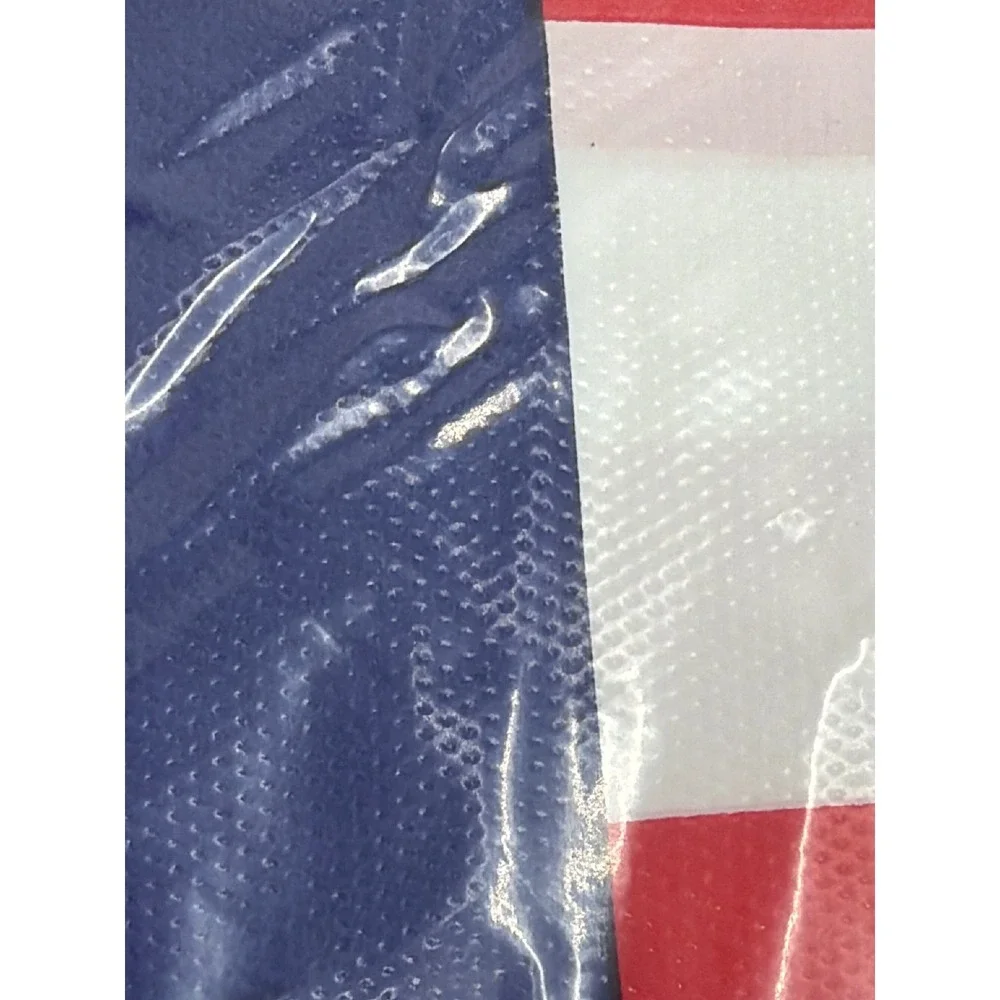 Vtg American Flag Tablecloth 3pk Patriotic 4th of July 52x72 NOS 250th‎ Party
